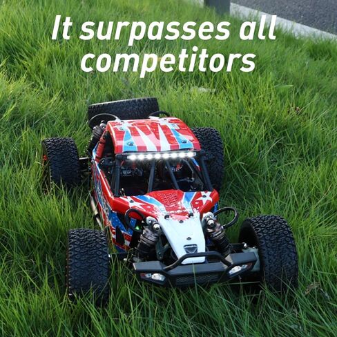 سيارة رياضية havcybin بمقياس 1/10 4WD Desert Buggy RTR RC، 55 كم/ساعة سباق شاحنة التحكم عن بعد نموذج سيارة RTR عدة ألعاب للبالغين (HAV-10-Red) in Kuwait