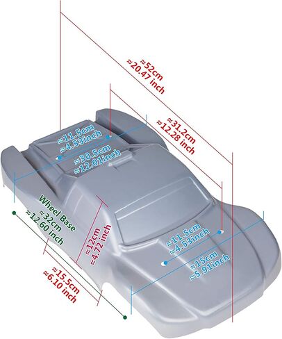 SummitLink Compatible Custom Body Tiger Style Replacement for 1/10 Scale RC Car or Truck (Truck not Included) SS-TA-01 in Saudi Arabia
