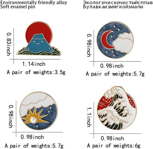 دبابيس المينا في الهواء الطلق لحقائب الظهر موجة الطبيعة مشهد جولة سبيكة بروش دبابيس شارة التخييم دبابيس لطيف الكرتون بروش دبابيس التلبيب لحقائب الظهر شارات القبعات أكياس التلبيب دبابيس ملحق للنساء الفتيات الاطفال هدية in Kuwait