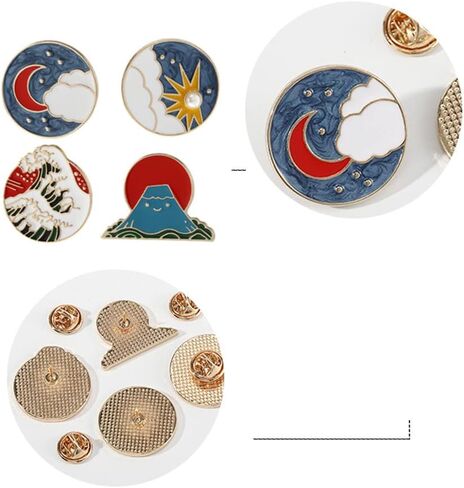 دبابيس المينا في الهواء الطلق لحقائب الظهر موجة الطبيعة مشهد جولة سبيكة بروش دبابيس شارة التخييم دبابيس لطيف الكرتون بروش دبابيس التلبيب لحقائب الظهر شارات القبعات أكياس التلبيب دبابيس ملحق للنساء الفتيات الاطفال هدية in Kuwait