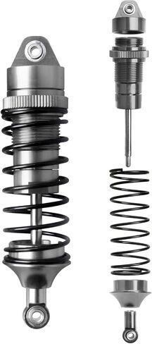 4Pcs All Metal Aluminum Front & Rear RC Shocks for 1/10 RC Truck Traxxas Slash 4x4 Rustler 4X4 shocks Stampede 4X4 shocks Hoss 4X4 Replace 5862 3760 3762 (Blue) in Kuwait