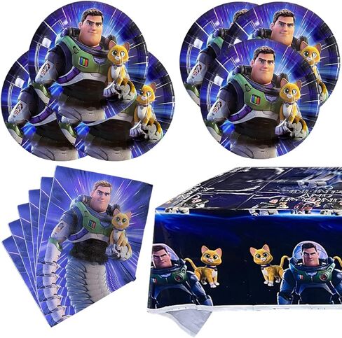 41 قطعة من لوازم الحفلات بتصميم باز لايت يير 20 طبق، 20 منديل ومئدة، مستلزمات تزيين حفلات أعياد الميلاد بتصميم باز لايت يير in Kuwait