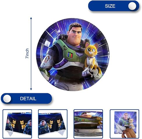 41 قطعة من لوازم الحفلات بتصميم باز لايت يير 20 طبق، 20 منديل ومئدة، مستلزمات تزيين حفلات أعياد الميلاد بتصميم باز لايت يير in Kuwait