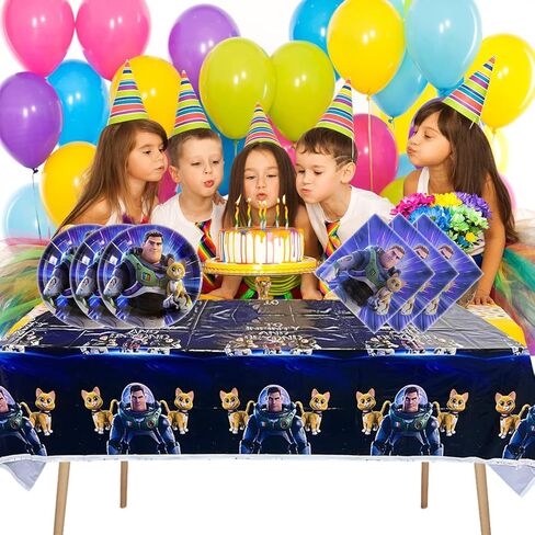 41 قطعة من لوازم الحفلات بتصميم باز لايت يير 20 طبق، 20 منديل ومئدة، مستلزمات تزيين حفلات أعياد الميلاد بتصميم باز لايت يير in Kuwait