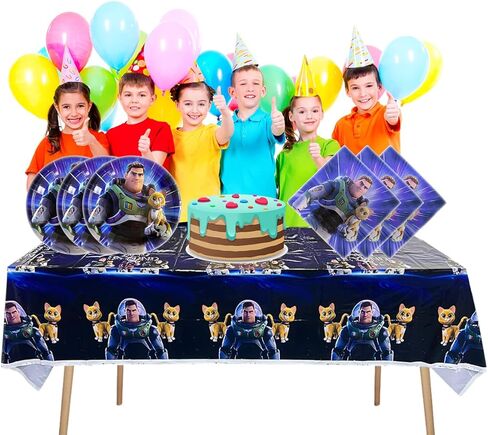 41 قطعة من لوازم الحفلات بتصميم باز لايت يير 20 طبق، 20 منديل ومئدة، مستلزمات تزيين حفلات أعياد الميلاد بتصميم باز لايت يير in Kuwait