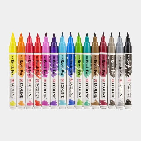 مجموعة أقلام فرشاة ايكولين | 15 لون (11509008) in Kuwait