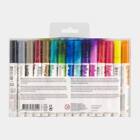 مجموعة أقلام فرشاة ايكولين | 15 لون (11509008) in Kuwait