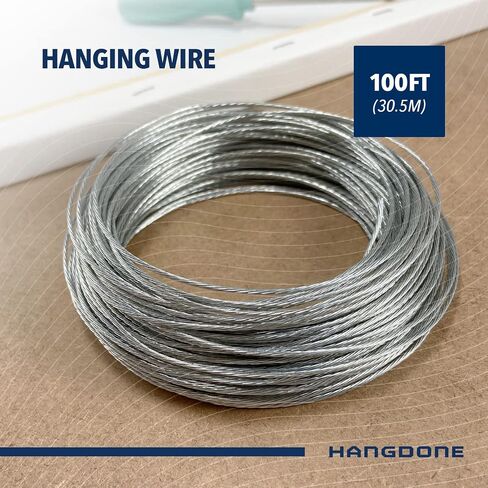 HangDone Picture Hanging Wire #5 100-Feet Supports up to 50lbs in Kuwait