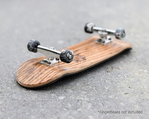 عجلات الإصبع Urethane من Teak Tuning Apex 61D - شكل شارع جديد، قطر 7.7 مم - ABEC-9 محامل ستيلث - صنع في الولايات المتحدة الأمريكية - رمادي وأبيض دوامة Colorway in Saudi Arabia