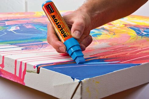 Molotow ONE4ALL Acrylic Paint Marker, 2mm, Metallic Gold, Blister Carded, 1 Each (127.306BC) in Saudi Arabia