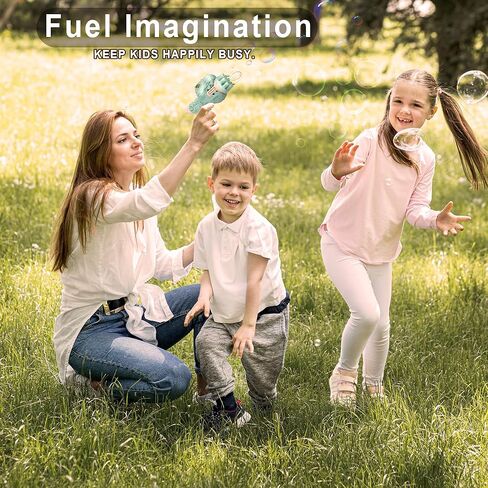 2 مسدس فقاعات مع زجاجتين من محلول إعادة ملء الفقاعات، آلة فقاعات على شكل ديناصورات وطائرات فضائية للأطفال الصغار من سن 1 إلى 3 سنوات، هدايا حفلات قاذف الفقاعات، لعبة صيفية، نشاط خارجي، عيد الفصح، هدية عيد ميلاد in Kuwait