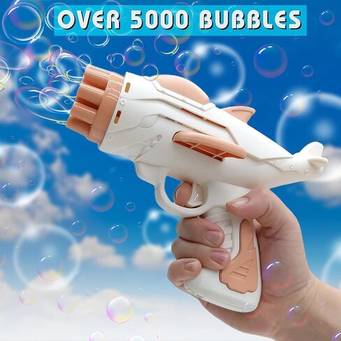 2 مسدس فقاعات مع زجاجتين من محلول إعادة ملء الفقاعات، آلة فقاعات على شكل ديناصورات وطائرات فضائية للأطفال الصغار من سن 1 إلى 3 سنوات، هدايا حفلات قاذف الفقاعات، لعبة صيفية، نشاط خارجي، عيد الفصح، هدية عيد ميلاد in Kuwait
