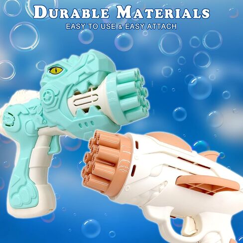 2 مسدس فقاعات مع زجاجتين من محلول إعادة ملء الفقاعات، آلة فقاعات على شكل ديناصورات وطائرات فضائية للأطفال الصغار من سن 1 إلى 3 سنوات، هدايا حفلات قاذف الفقاعات، لعبة صيفية، نشاط خارجي، عيد الفصح، هدية عيد ميلاد in Kuwait