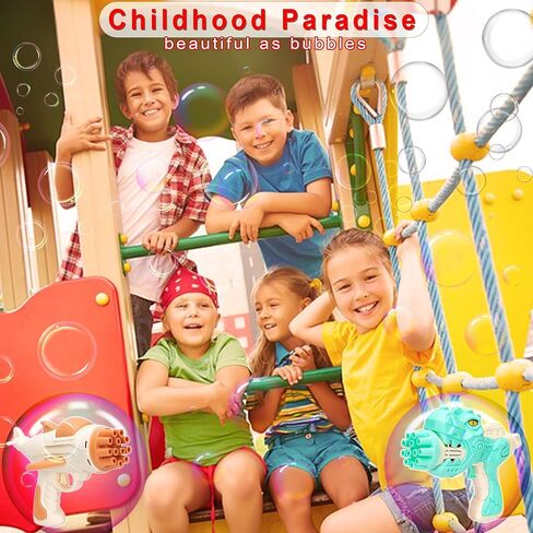 2 مسدس فقاعات مع زجاجتين من محلول إعادة ملء الفقاعات، آلة فقاعات على شكل ديناصورات وطائرات فضائية للأطفال الصغار من سن 1 إلى 3 سنوات، هدايا حفلات قاذف الفقاعات، لعبة صيفية، نشاط خارجي، عيد الفصح، هدية عيد ميلاد in Kuwait