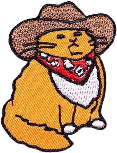 رعاة البقر الغربية القط التصحيح التطريز لطيف الحيوان التطريز التصحيح يزين الحديد على / خياطة على بقع مضحك بقع مطرزة شعار بقع مطرزة لحقائب الظهر والسترات قبعة الملابس DIY الديكور in Kuwait