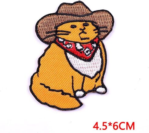 رعاة البقر الغربية القط التصحيح التطريز لطيف الحيوان التطريز التصحيح يزين الحديد على / خياطة على بقع مضحك بقع مطرزة شعار بقع مطرزة لحقائب الظهر والسترات قبعة الملابس DIY الديكور in Kuwait