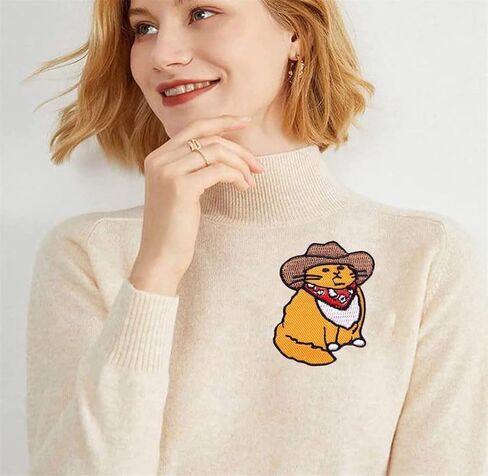 رعاة البقر الغربية القط التصحيح التطريز لطيف الحيوان التطريز التصحيح يزين الحديد على / خياطة على بقع مضحك بقع مطرزة شعار بقع مطرزة لحقائب الظهر والسترات قبعة الملابس DIY الديكور in Kuwait