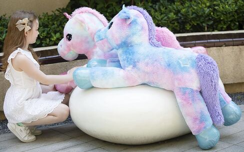 Tezituor 43'' Big Unicorn Plush Toys,Giant Unicorn Stuffed Animals,Unicorn Birthday Decorations for Girls,White Unicorns Gifts for Children in Kuwait