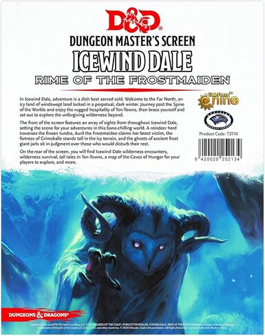 Gale Force Nine Icewind Dale: Rime of The Frostmaiden - DM Screen, Multicolor (GF973714) in Saudi Arabia