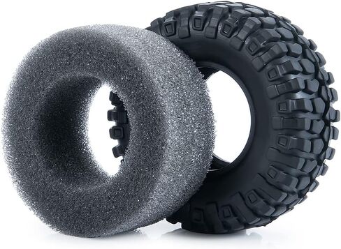 RC-Hub 4 قطع 1.0 بوصة إطارات مطاطية صغيرة لسيارة 1/24 محورية SCX24 90081 AXI00001 AXI00002 AXI00005 AXI00006 RC الزاحف (50 مم) in Kuwait