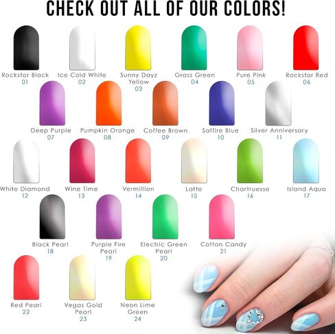 8-Bottle 6 Color Nail Paint Starter Set in Saudi Arabia
