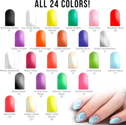 8-Bottle 6 Color Nail Paint Starter Set in Saudi Arabia