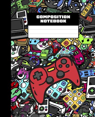 Composition Notebook | Colorful Game Console | Gamers, Teens, Nostalgic | Wide Ruled Lined | 120 Pages in Saudi Arabia