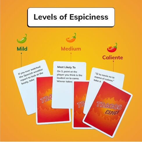 لعبة Tragos Espicy لللاتينيين - لعبة بطاقات إسبانية مرحة ومبهجة - هدية للبالغين - Juegos De Mesa para Adultos in Kuwait