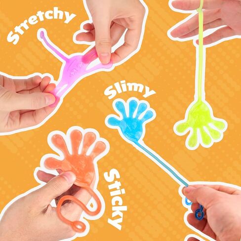 60 قطعة من الأيدي اللزجة المتوهجة في الظلام - ألعاب حسية كبيرة، حقائب هدايا لحفلات عيد الميلاد للأيدي اللزجة للأطفال، حقائب هدايا لحفلات أعياد الميلاد، جوائز للأطفال، ألعاب صندوق الكنز للفصول الدراسية in Kuwait