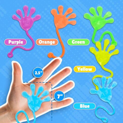 60 قطعة من الأيدي اللزجة المتوهجة في الظلام - ألعاب حسية كبيرة، حقائب هدايا لحفلات عيد الميلاد للأيدي اللزجة للأطفال، حقائب هدايا لحفلات أعياد الميلاد، جوائز للأطفال، ألعاب صندوق الكنز للفصول الدراسية in Kuwait