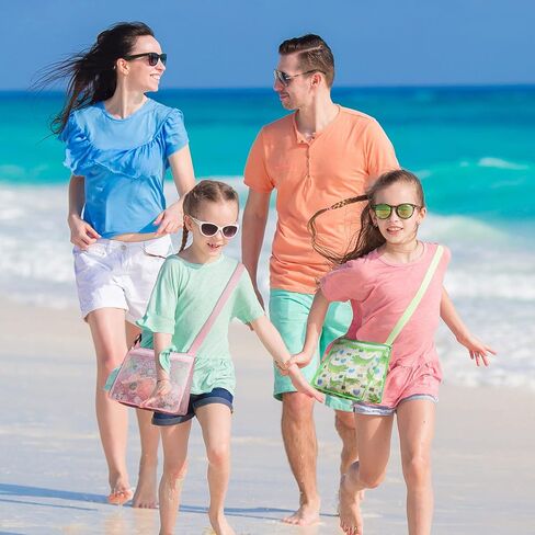 Shell Bag for Kids Mesh Beach Bag Sand Toys Mesh Seashell Bag Beach Toy Shell Collecting Bag Beach Tote Crossbody Bag for Boys and Girls Beach Accessories(Starfish) in Saudi Arabia