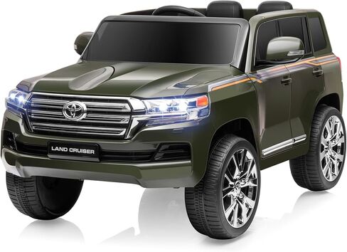 VIVOHOME Kids Ride On Car 2 Seater، شاحنة لعبة تعمل بالبطارية Toyota Land Cruiser مرخصة 12 فولت مع جهاز تحكم عن بعد، مشغل موسيقى USB، أضواء LED، وقرن، 4 عجلات للأطفال من سن 3 إلى 8 سنوات هدية in Kuwait
