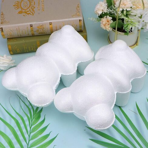 EXCEART 3pcs DIY Foam Bear Shape Modelling Polystyrene Craft Foam Bear for Paint Modeling DIY Art Project Flower Arrangement Party Ornament in Saudi Arabia