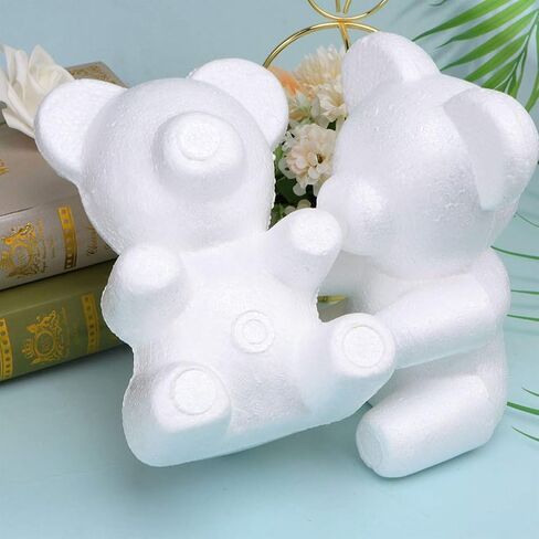 EXCEART 3pcs DIY Foam Bear Shape Modelling Polystyrene Craft Foam Bear for Paint Modeling DIY Art Project Flower Arrangement Party Ornament in Saudi Arabia
