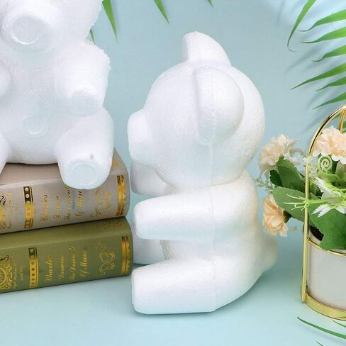 EXCEART 3pcs DIY Foam Bear Shape Modelling Polystyrene Craft Foam Bear for Paint Modeling DIY Art Project Flower Arrangement Party Ornament in Saudi Arabia