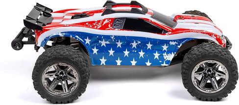 SummitLink Custom Body USA Flag Style Compatible for Rustler 4X4 1/10 Scale RC Car or Truck (Truck not Included) R4-US-02 in Saudi Arabia