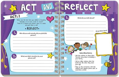 بيسابل كينجدوم كتاب Be Kind Activtions - My Kindness Journal - مذكرات نشاط إرشادية للفتيان والفتيات - تحث الأطفال على التخطيط لأعمالهم اللطيفة والتفكير في كيفية العناية بالآخرين in Kuwait