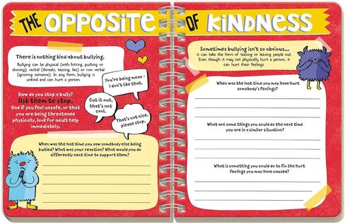 بيسابل كينجدوم كتاب Be Kind Activtions - My Kindness Journal - مذكرات نشاط إرشادية للفتيان والفتيات - تحث الأطفال على التخطيط لأعمالهم اللطيفة والتفكير في كيفية العناية بالآخرين in Kuwait