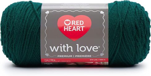 Red Heart with Love Evergreen Yarn - 3 Pack of 198g/7oz - Acrylic - 4 Medium (Worsted) - 370 Yards - Knitting/Crochet in Kuwait