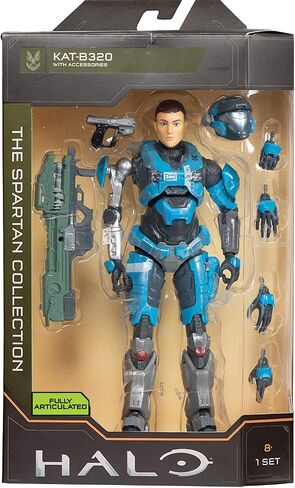 مجموعة HALO Spartan مقاس 6.5 بوصة - Master Chief مفصلية للغاية ويمكن وضعها مع ملحقات الأسلحة - تم ضبطها لتناسب اللعب والعرض in Saudi Arabia