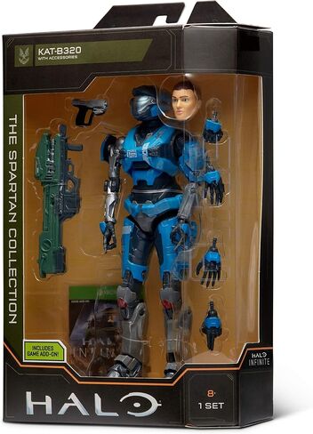 مجموعة HALO Spartan مقاس 6.5 بوصة - Master Chief مفصلية للغاية ويمكن وضعها مع ملحقات الأسلحة - تم ضبطها لتناسب اللعب والعرض in Saudi Arabia