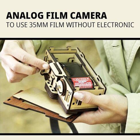 WOODSUM أحجية خشبية ثلاثية الأبعاد تعمل بكامل طاقتها بكاميرا ذات ثقب صغير (أحمر) in Kuwait