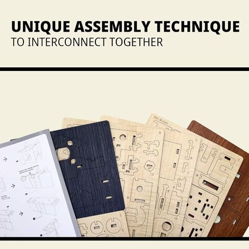 WOODSUM أحجية خشبية ثلاثية الأبعاد تعمل بكامل طاقتها بكاميرا ذات ثقب صغير (أحمر) in Kuwait
