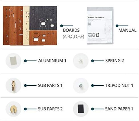 WOODSUM أحجية خشبية ثلاثية الأبعاد تعمل بكامل طاقتها بكاميرا ذات ثقب صغير (أحمر) in Kuwait