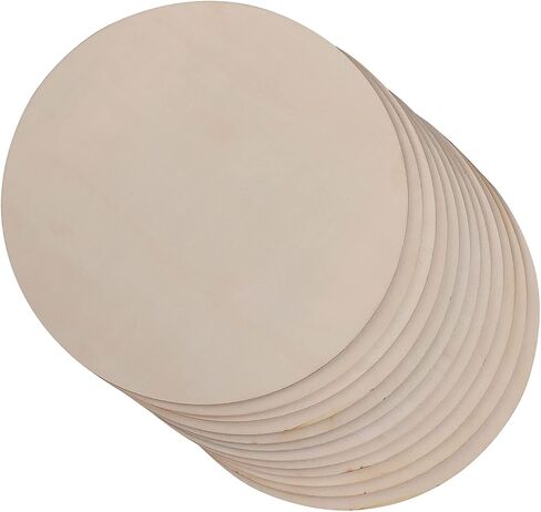 Natural Unfinished Wood Circles, 12 Pieces, 12 inch Wooden Round Discs for Crafts in Saudi Arabia