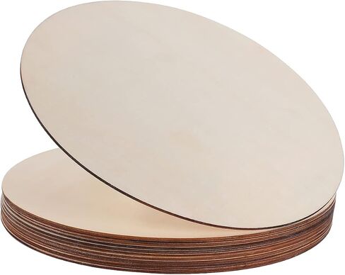 Natural Unfinished Wood Circles, 12 Pieces, 12 inch Wooden Round Discs for Crafts in Saudi Arabia