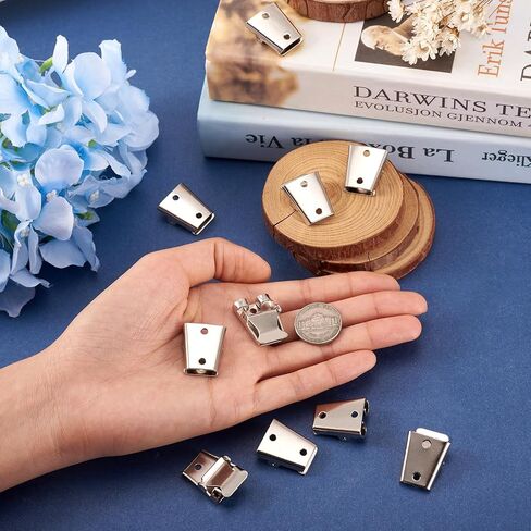 PandaHall 10 قطعة من إكسسوارات مشبك ربطة عنق حديد بولو بولا مشابك قفل منزلق للرجال من الجلد المضفر in Kuwait