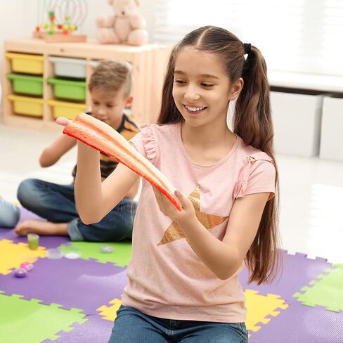 Lewtemi 6 Pack Bacon Fidget Stretchy Sensory Toy Food Fidgets Play Food Bacon Fake Bacon Toy That Look Like Food Sensory Toys for Stress Anxiety Relief Play Boys Girls Adults in Saudi Arabia