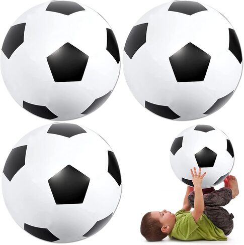 JEKAVA Beach Balls 3Pack - 27" Inflatable Soccer Balls Giant Inflatable Balls, Jumbo Pool Toys Beach Soccer Balls Summer Party Favors Swimming Pool Ball Outdoor Water Game Party Supplies in Saudi Arabia