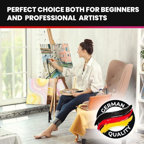 مجموعة طلاء الأكريليك للفنون والحرف اليدوية من WEISBRANDT - 18 صبغة عالية الجودة، لمسة نهائية غير لامعة، 2 أونصة/59 مل، ذات أساس مائي، لجميع الأسطح المسامية in Kuwait